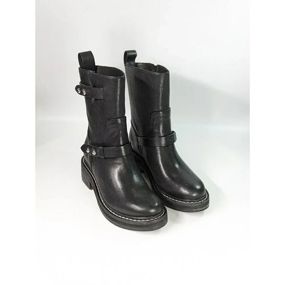 Rag & Bone Women's RB Moto Studded Pull On Boots Black Size 6.5 (MSRP $595) - Picture 4 of 10
